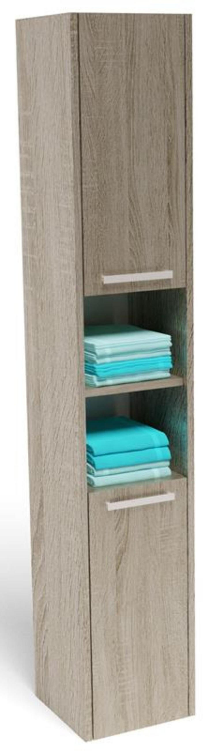 BADSCHRANK EX3 mit 2 Türen Sonoma Eiche 30/30/170 cm - Sonoma Eiche, Holzwerkstoff (30/170/30cm) - Matkam Möbel