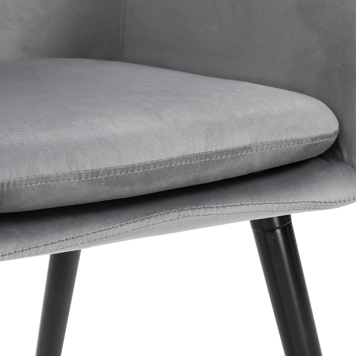 ESSZIMERSTUHLE Metallstruktur, Holzbeine, Grau, 120 kg belastbar - Grau, Textil (56/74/54cm) - HOMCOM