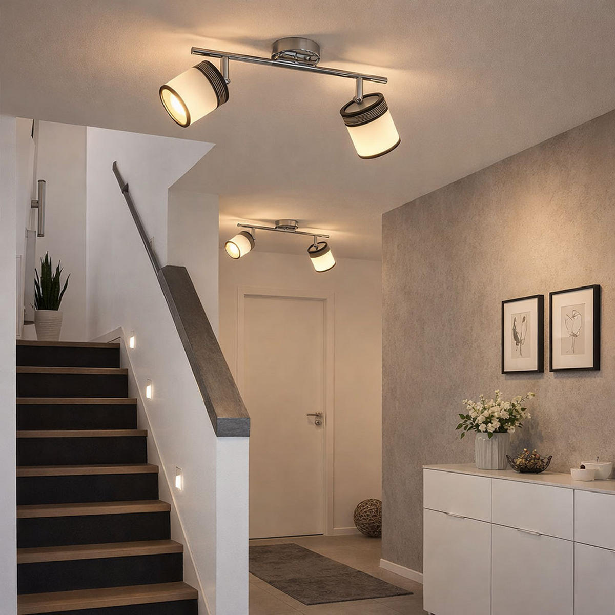 LED DECKENLEUCHTE Chrom Grau-Weiß - Silberfarben, Metall (51/10/21.5cm) - Wofi