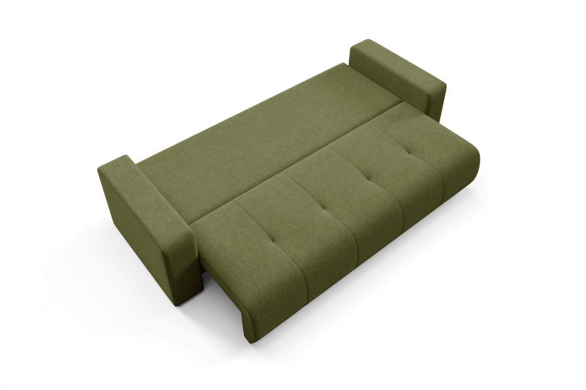 SCHLAFSOFA Augusto - Grün, Holzwerkstoff/Textil (244/82/102cm) - Fun Möbel