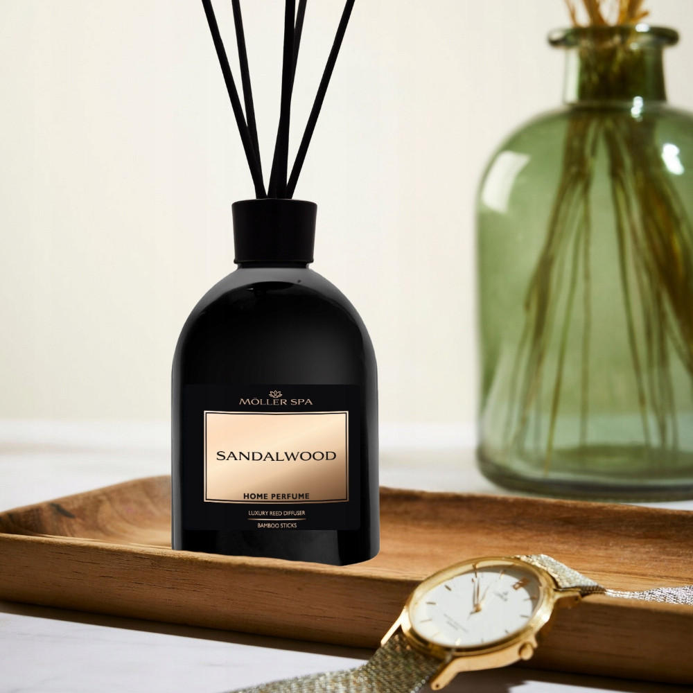DUFTDIFFUSOR Sandelholz - 250 ml - Schwarz, Glas/Holz (0.1/0.1/20cm) - Matkam Möbel