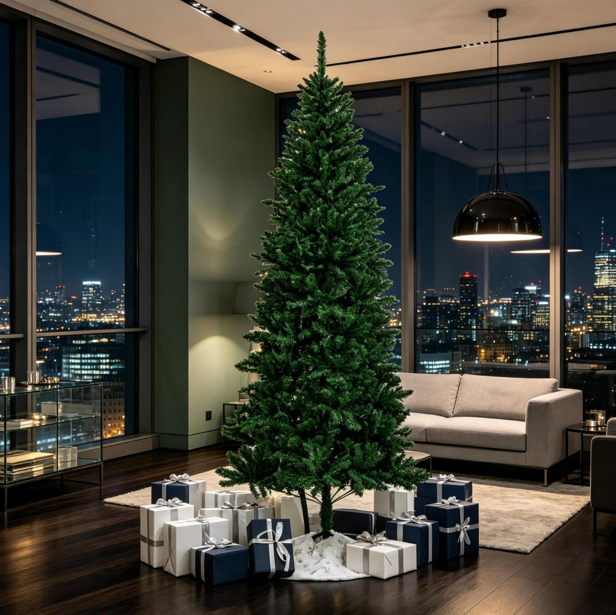 WEIHNACHTSBÄUME & Zubehör 210 cm aus PVC und Metall mit ca. 865 Zweigen, Grün - Grün, Kunststoff (210cm) - OKMYHOME