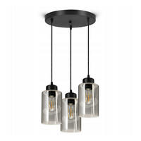 PENDELLEUCHTE TUBE - Transparent/Schwarz, Glas/Metall (30/30/80cm) - kiki design