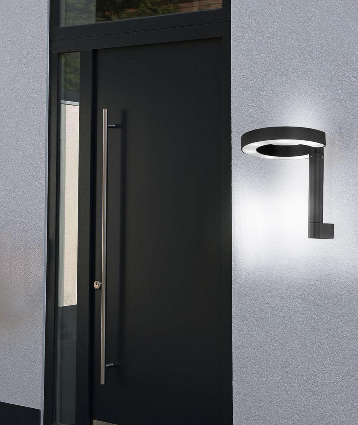 LED AUSSEN-WANDLEUCHTE ALU Grau Satiniert - Anthrazit, Metall (20/22/22.5cm) - Globo Lighting
