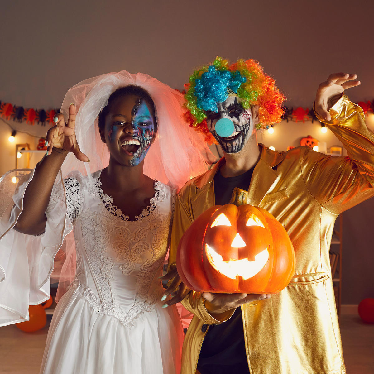 24xCLOWNSNASE - Multicolor, Textil (5/5/5cm) - Relaxdays