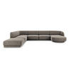 PANORAMASOFA links Miley aus Chenille-Stoff grau 6 Sitzplätze - Grau, Textil (255/70/330cm) - Micadoni