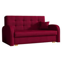 SCHLAFSOFA Viva Gold III - Rot/Braun, Holz/Textil (153/85/98cm) - MIRJAN24