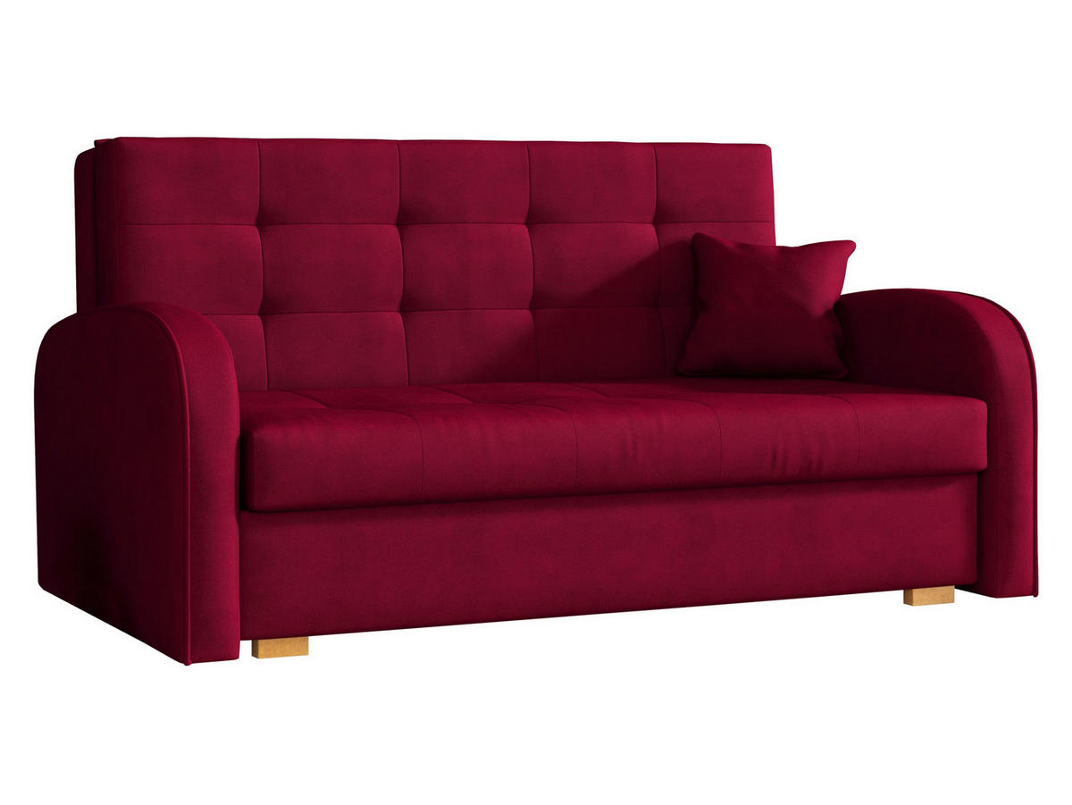 SCHLAFSOFA Viva Gold III - Rot/Braun, Holz/Textil (153/85/98cm) - MIRJAN24