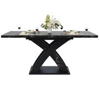ESSTISCH Ausziehbar 120-160Cm Holz Schwarz 6 Personen - Schwarz, Metall (80/120/75cm) - FLIEKS