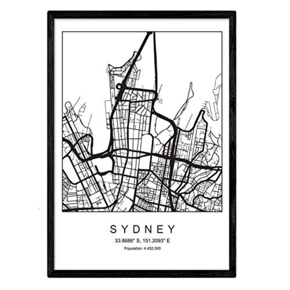 POSTER Sydney Nordischen Stil A3 Rahmenlos - Klar, Papier (29.7/5/42cm) - Nacnic