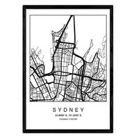 POSTER Sydney Nordischen Stil A3 Rahmenlos - Klar, Papier (29.7/5/42cm) - Nacnic