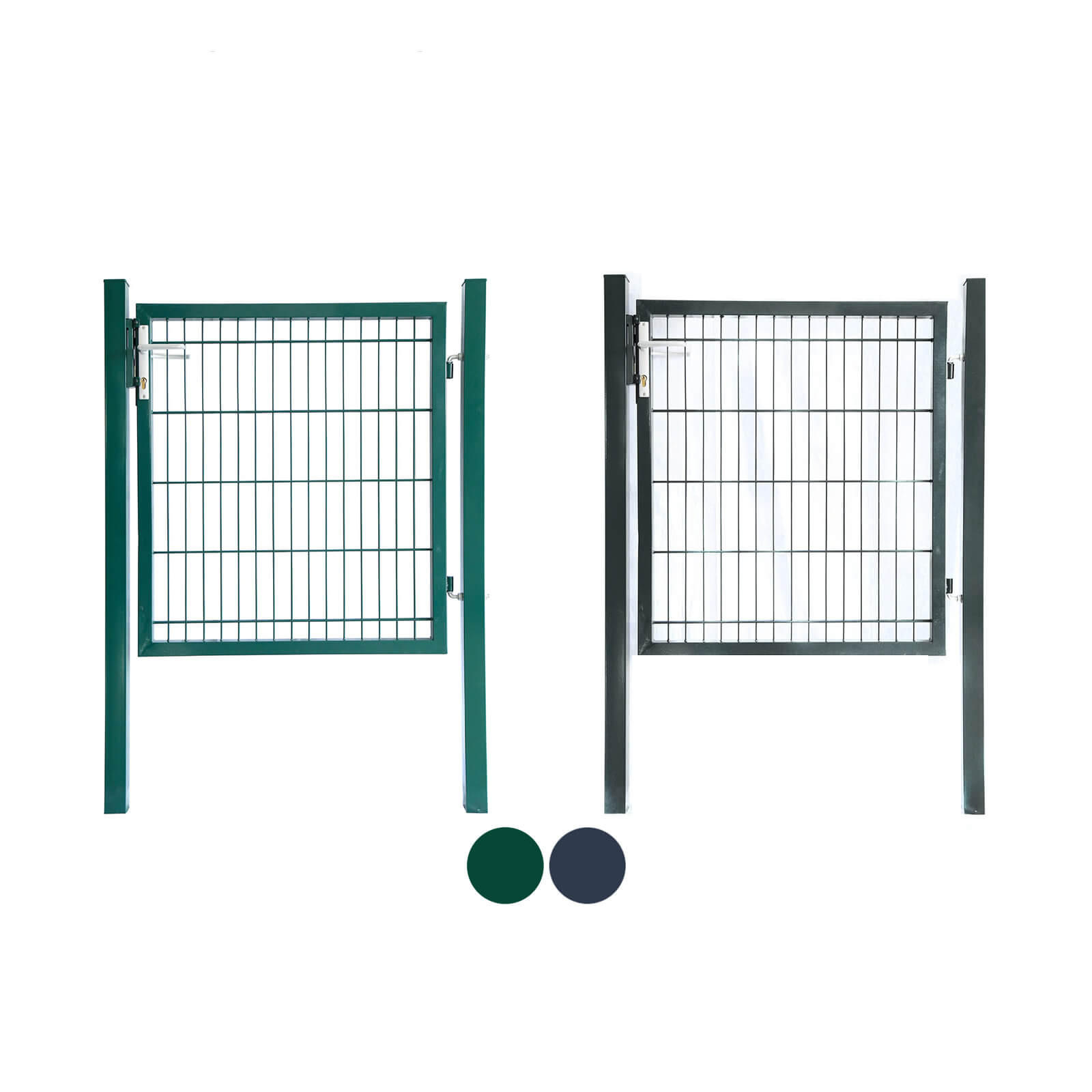 DOPPELSTABMATTEN GARTENTOR PORTARIUS - Größe: 160 cm, Farbe: Grün - Grün, Metall (210/6cm) - Home Deluxe