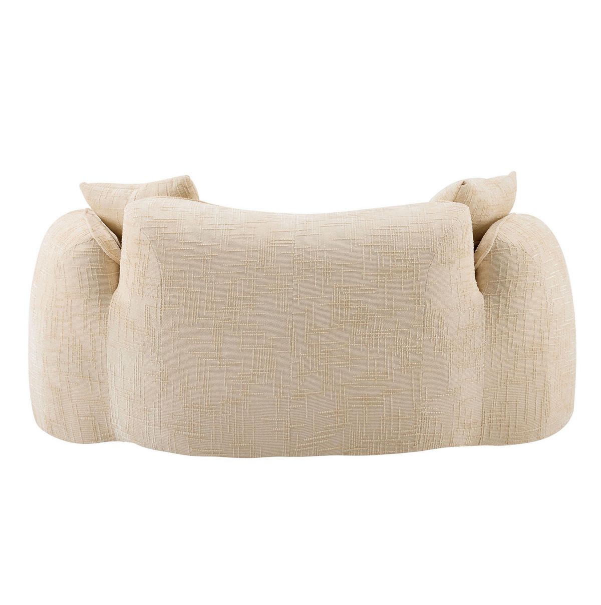 2-SITZER 170/87/65 cm beige aus Schaumstoff und Federkern mit 2 Kissen - Beige, Textil (87/65/170cm) - OKWISH