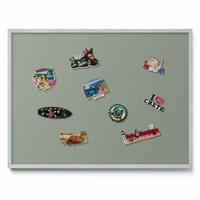 MAGNETTAFEL 80x60 cm Silberner Rahmen Helloliv - Eukalyptusholzfarben, Metall (80/60/0.4cm) - TULUP