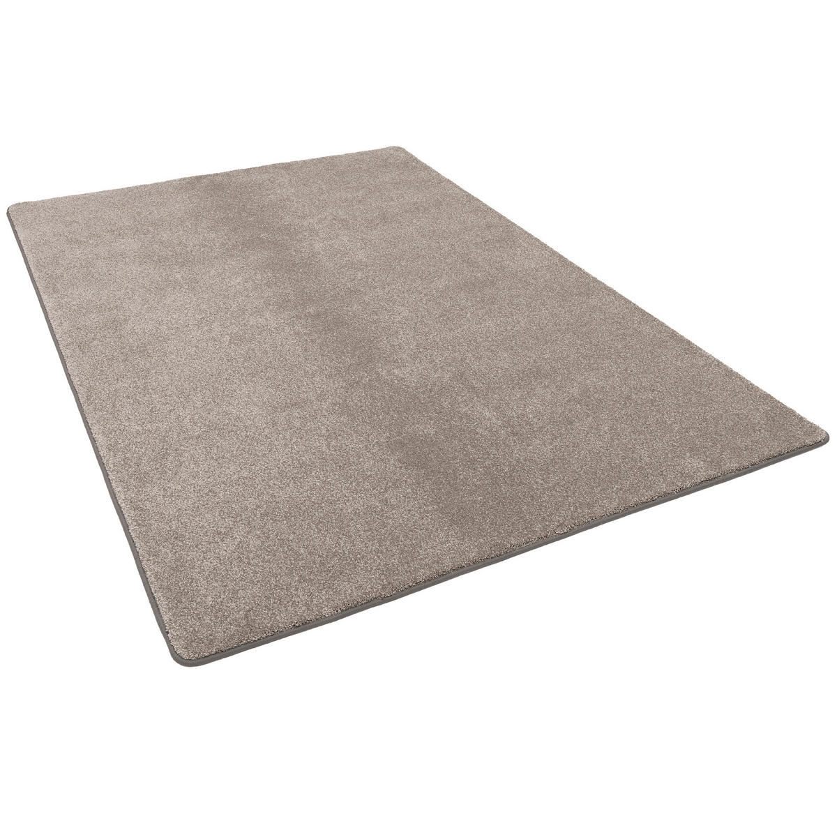 HOCHFLOR LUXUS VELOURS TEPPICH TOUCH - Taupe, Textil (133/133cm) - Snapstyle