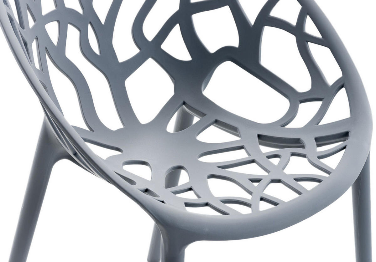 GARTENSTUHL Kunststoff anthrazit - Anthrazit, Kunststoff (59/80/60cm) - CLP