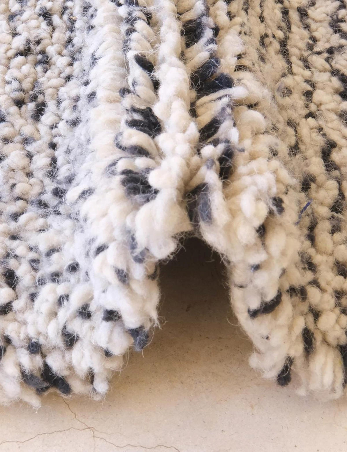 BERBERTEPPICH aus reiner Wolle 112x 133 cm - Weiß, Naturmaterialien (112/133cm) - AFK Living