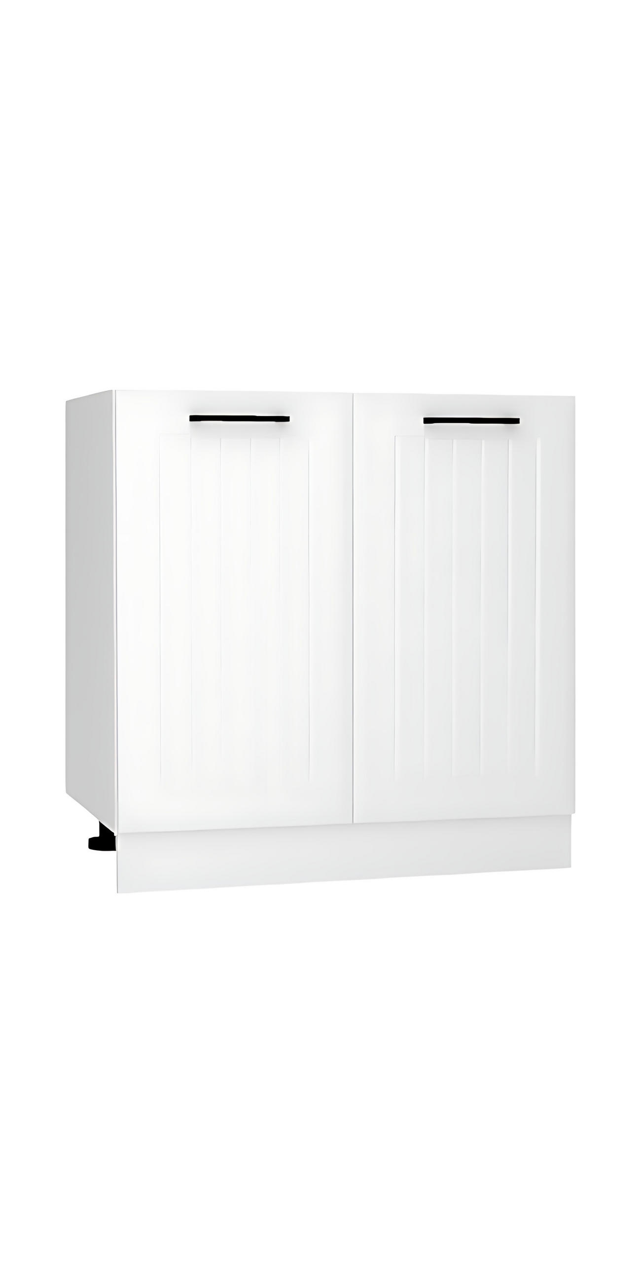 SPÜLENUNTERSCHRANK D80ZL P/L - ARVION - Praktische Küchenlösung - Weiß, Holz/Metall (80/82/52.4cm) - ROYAL24_MARKT