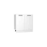 SPÜLENUNTERSCHRANK D80ZL P/L - ARVION - Praktische Küchenlösung - Weiß, Holz/Metall (80/82/52.4cm) - ROYAL24_MARKT