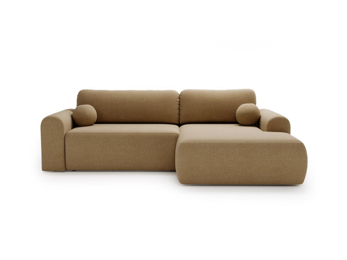 ECKSOFA Savana Hellbraun Rechts - Hellbraun, Holz/Textil (177/257cm) - Graingold