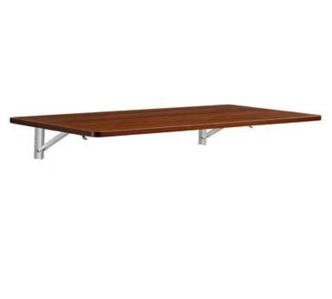WANDKLAPPTISCH aus MDF in Walnussoptik – platzsparend und hochklappbar - Walnussfarben, Holzwerkstoff (56/18.5/114cm) - BEAOK