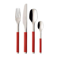 TAFELBESTECK S+ Cranberry rot 24er Set - Rot, Metall - Villeroy & Boch
