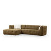 ECKSOFA modernes Design - Schwarz/Grün, Holz/Kunststoff (300/150cm) - myHomelando