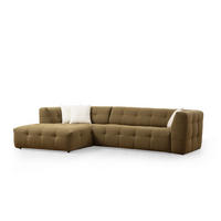 ECKSOFA modernes Design - Schwarz/Grün, Holz/Kunststoff (300/150cm) - myHomelando