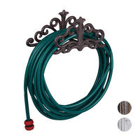 SCHLAUCHHALTER - Braun, Metall (36/15/15cm) - Relaxdays