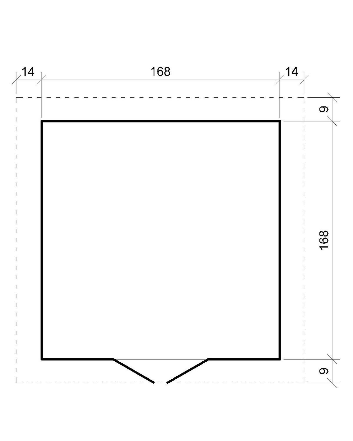 HOLZ-GARTENHAUS 2,82 m² – TIMBELA M320C1+M320G - Naturfarben, Holz (196/224/186cm) - Timbela