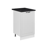 SPODNÍ SKŘÍŇKA KUCHYŇSKÉ LINKY R-Line, Bílý venkovský dům/Bílá, 50 cm pracovná doska antracitová - bílá, kompozitní dřevo (50/81.6/60cm) - Vicco