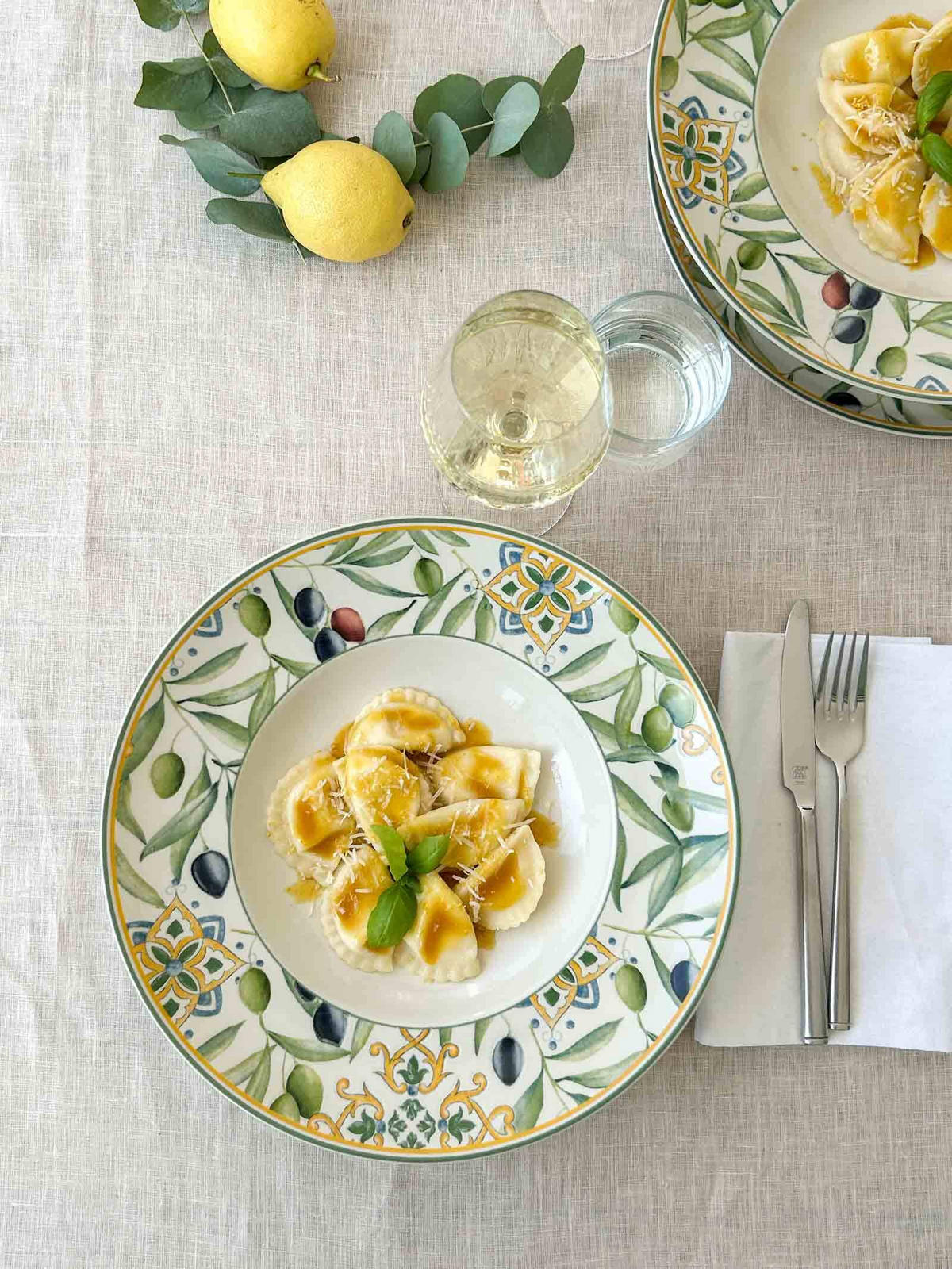 PIZZA & PASTA SET Roma Oliva grün 8er Set - Grün, Keramik (1/1/1cm) - Ritzenhoff Breker