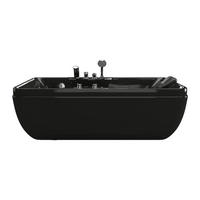 WHIRLPOOLBADEWANNE - 1 Person - Acryl - Schwarz - - Schwarz, Kunststoff (150/54.5/75cm) - Vente-Unique