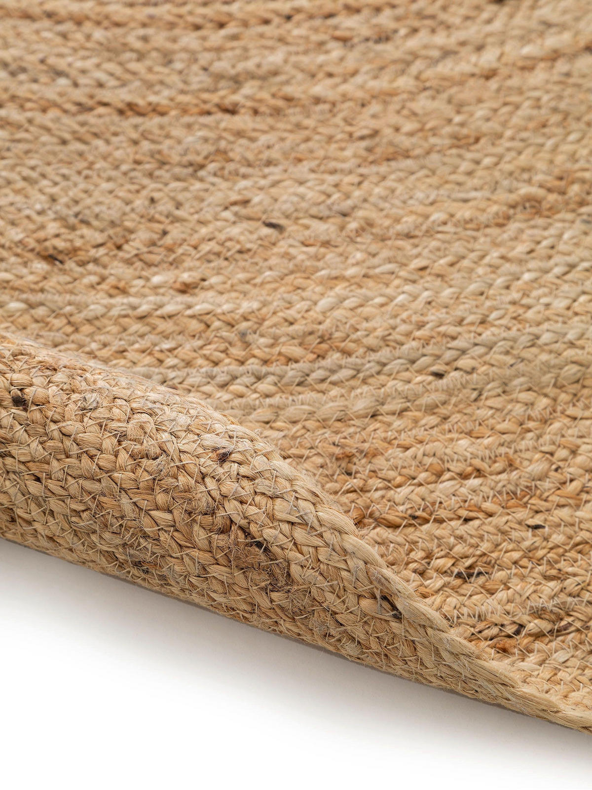 JUTETEPPICH oval Jutta Hellbraun 160x230 cm - Hellbraun, Textil (160/230cm) - benuta Pure