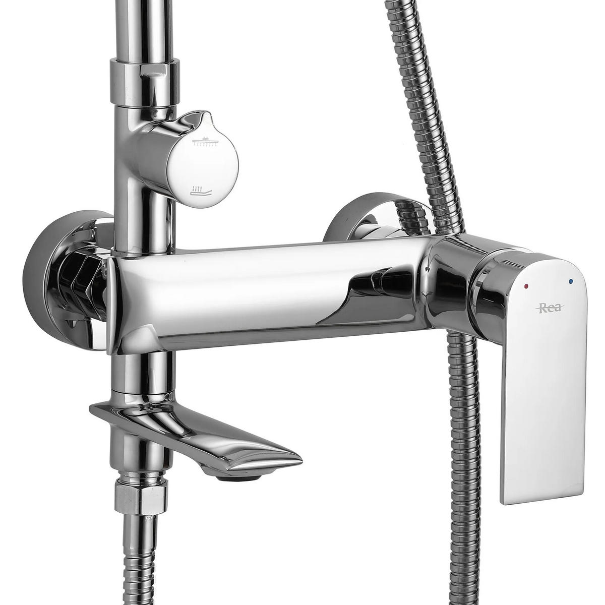 DUSCHGARNITUR Rea Veneta Chrome - Chromfarben, Metall (30/136/45cm) - REA