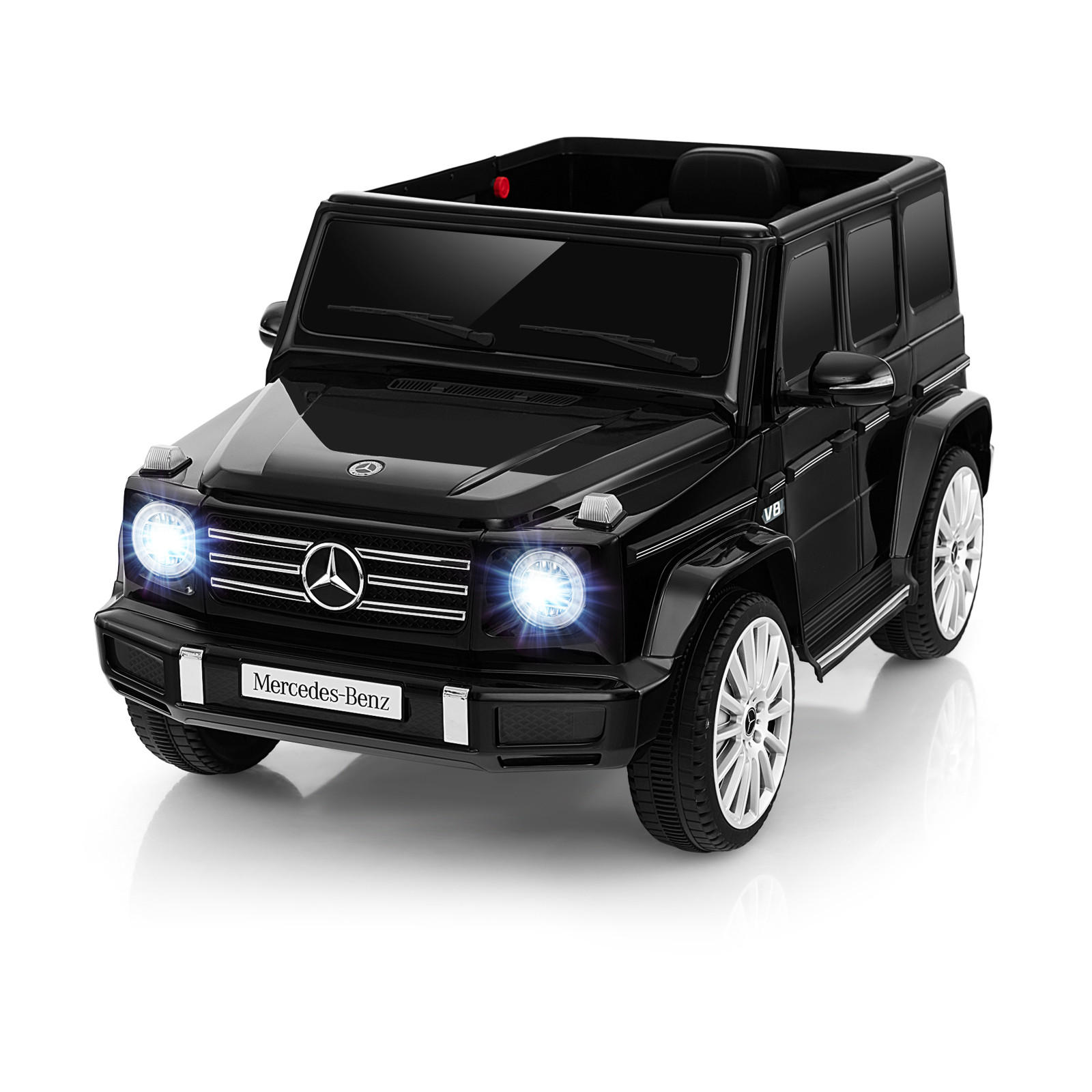 ELEKTROAUTO Mercedes Benz G500 Schwarz - Schwarz, Metall (114/53.5/67cm) - COSTWAY