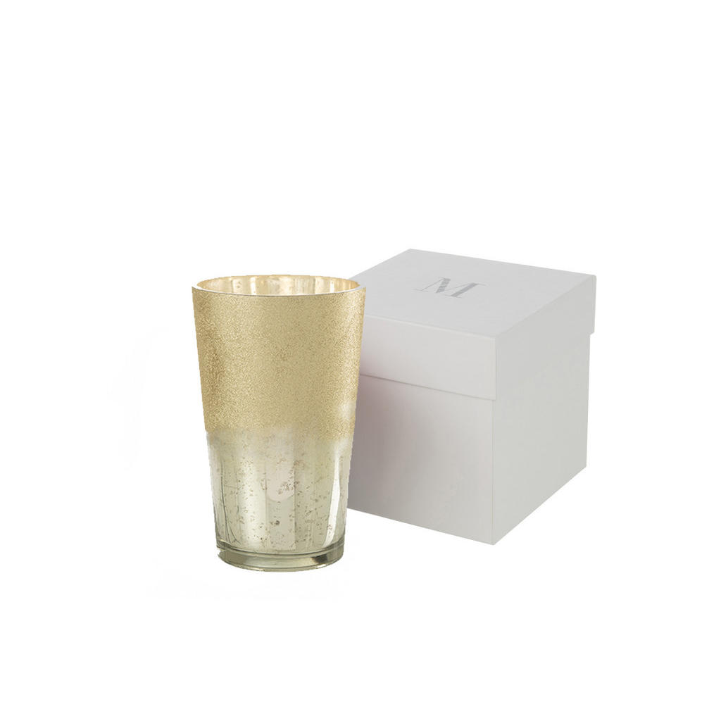 Thumbnail - J-Line Duftkerze, Silber, Glas, 32.5 cm, Dekoration, Kerzen & Zubehör, Duftkerzen