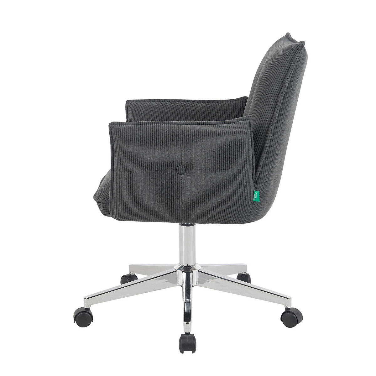 BÜROSTUHL Mika-Cleo - Chromfarben/Anthrazit, Textil/Metall (60/85/63cm) - DUBI Möbel