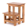 TRITTLEITER STEP Recyclingholz zweistufig 08 honigfarben gewachst - Honig, Holz (37/46/37cm) - DESIGN DELIGHTS