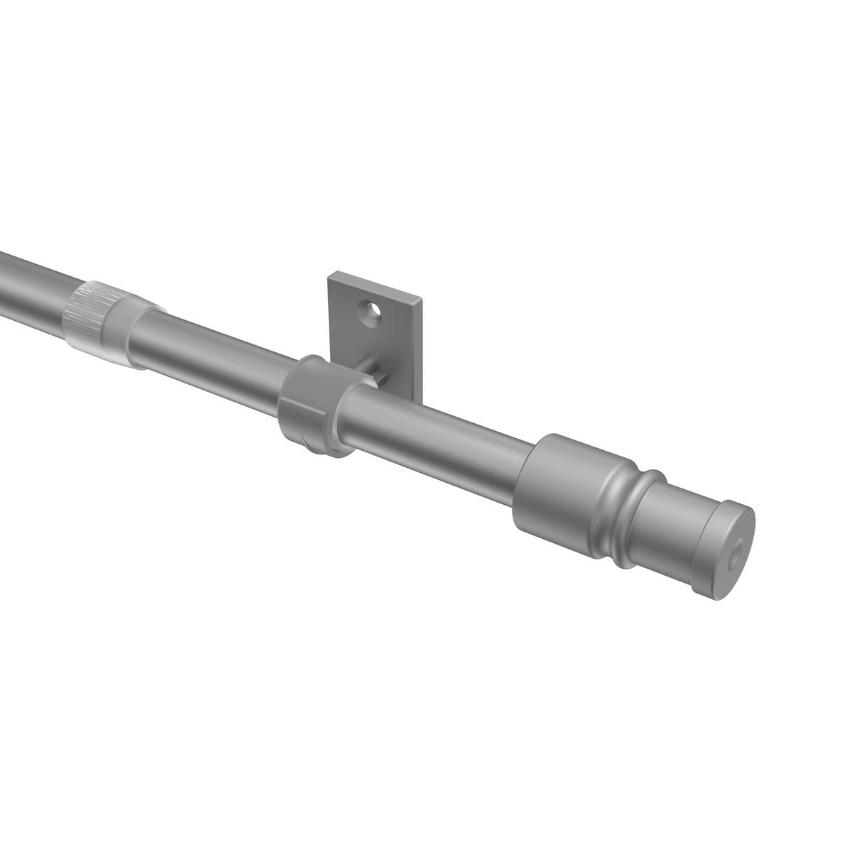 SCHEIBENSTANGE/CAFÉHAUSSTANGE Sora 85-135 cm, 12/10 mm Ø, Silbergrau - Alufarben, Kunststoff/Metall (3.5/3.2/135cm) - INTERDECO