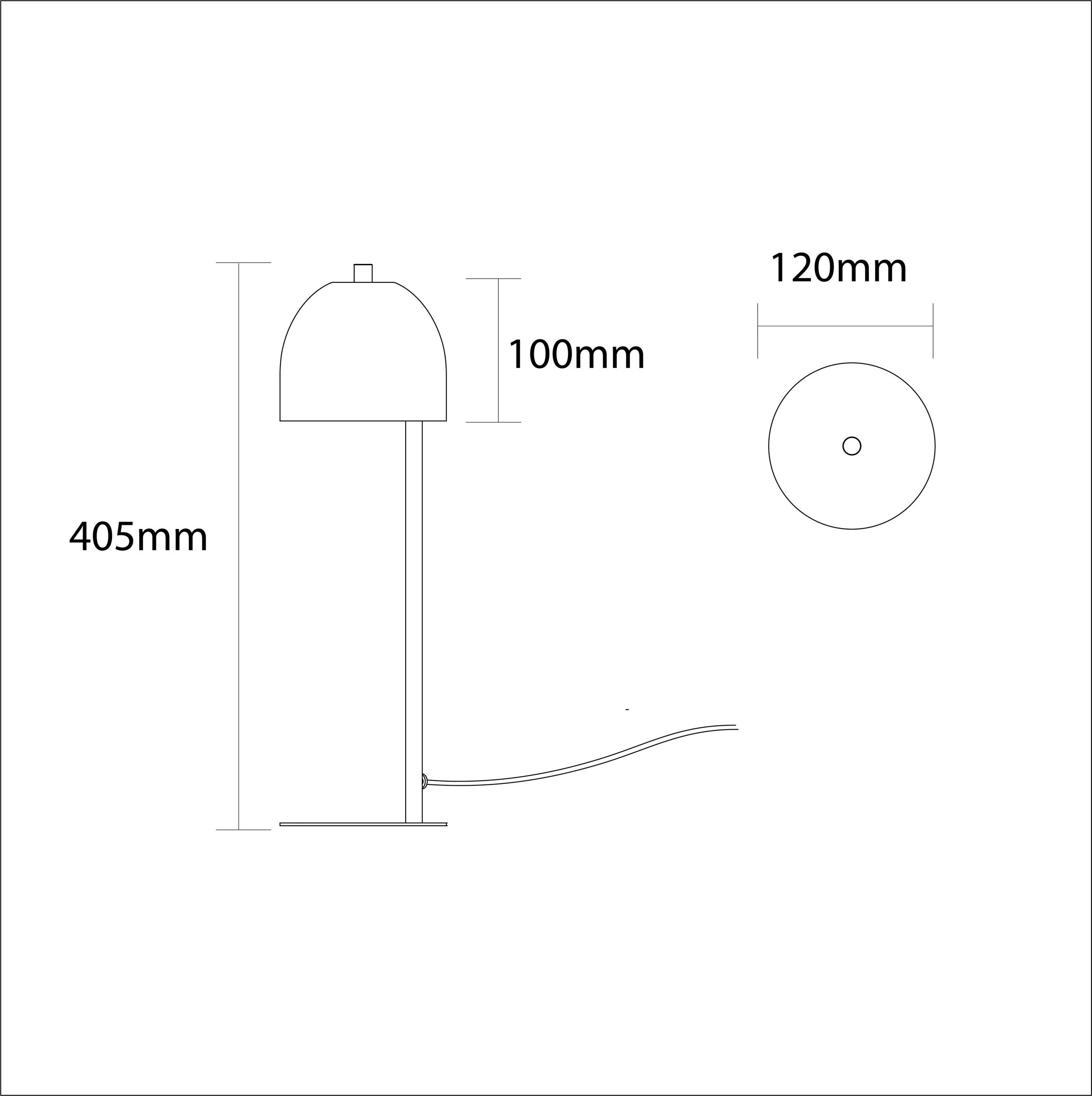 TISCHLEUCHTE - Grün, Metall (12/12/40cm) - Lumicom