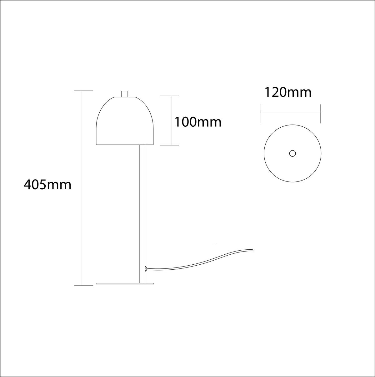TISCHLEUCHTE - Dunkelbraun, Metall (12/12/40cm) - Lumicom