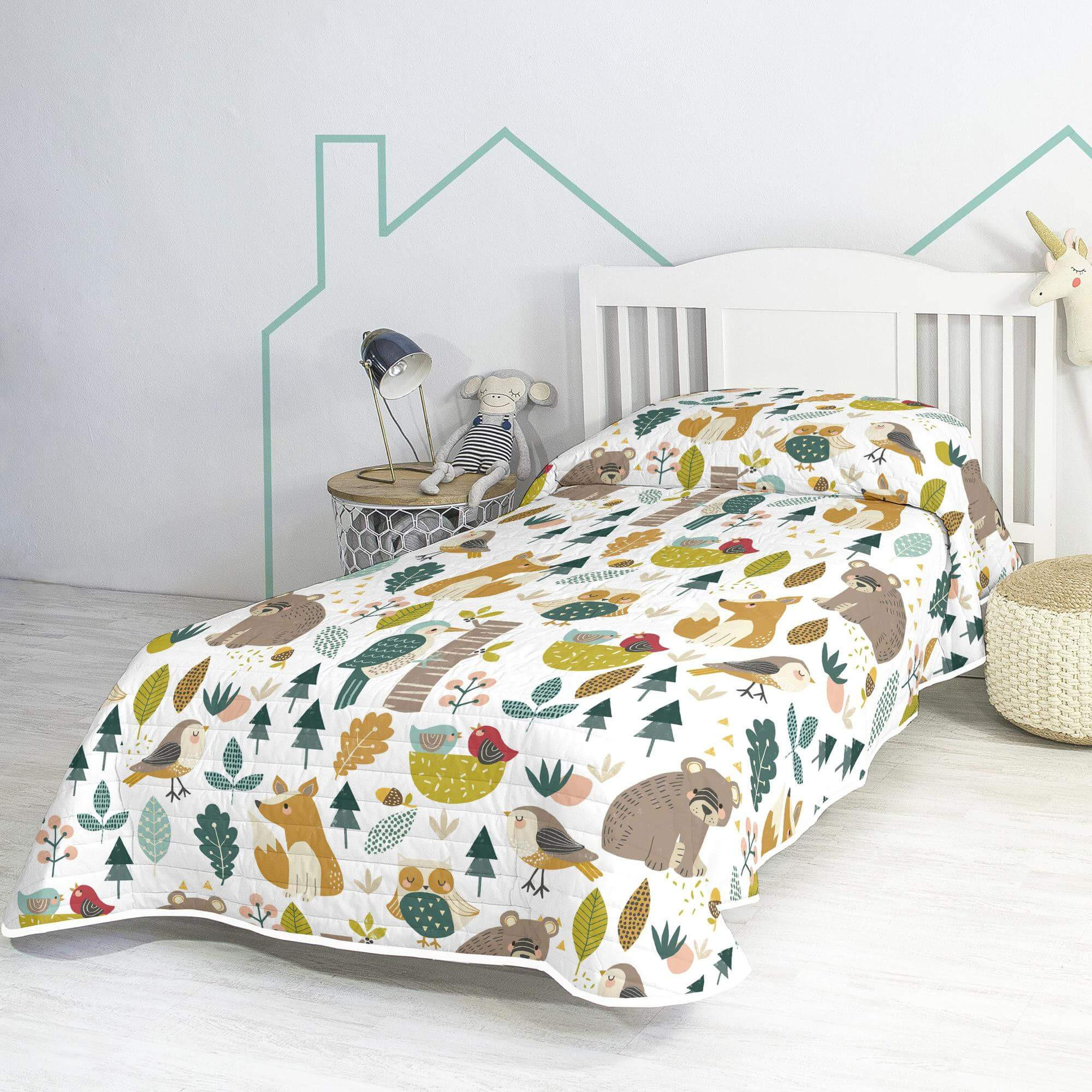 TAGESDECKE harvestwood 180x260 cm (bett 80/90/105) mehrfarbig - Multicolor, Textil (180/260cm) - Happy Friday