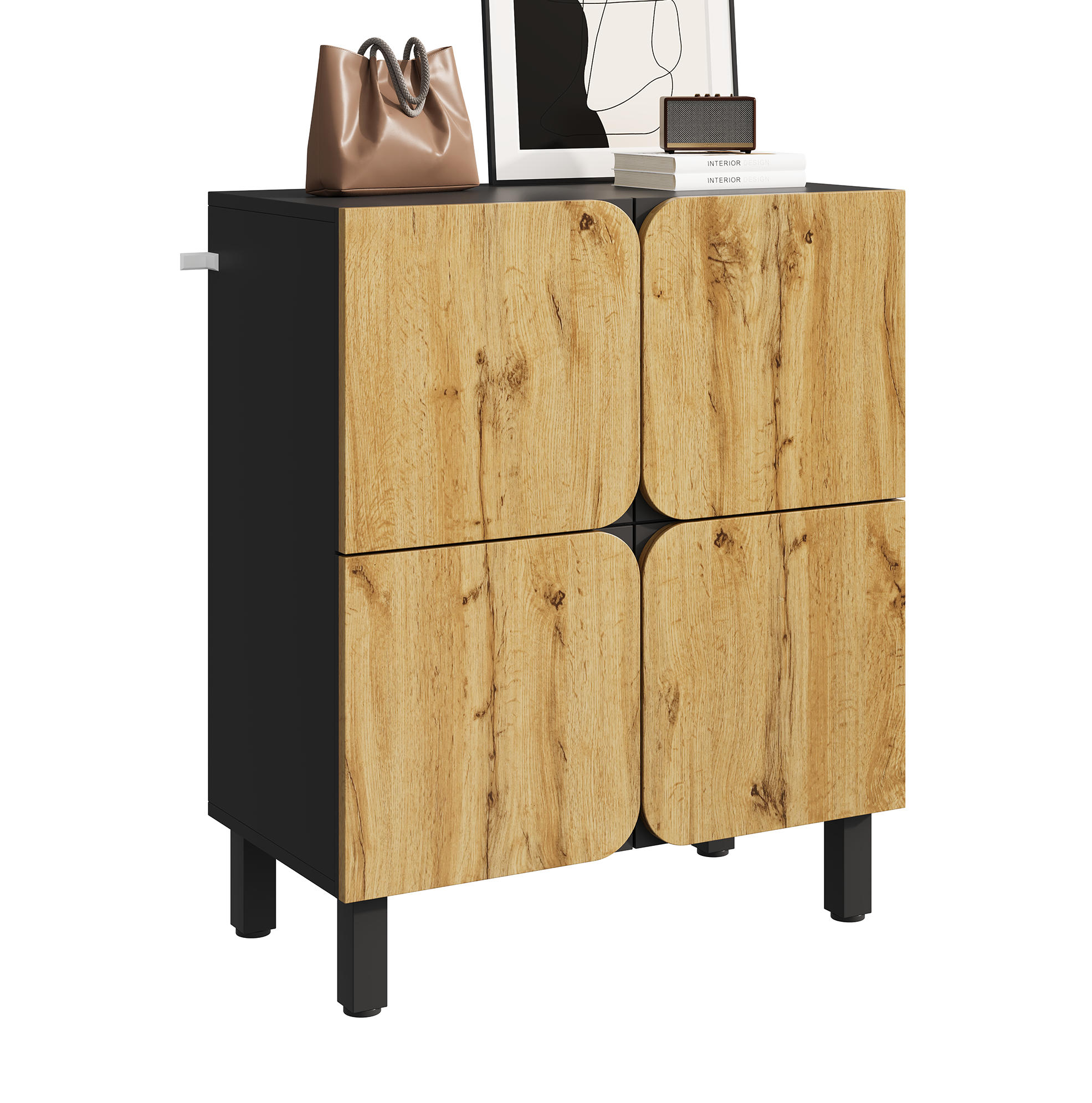 Beauniv Schuhschrank Braun 38.5x95x80 cm