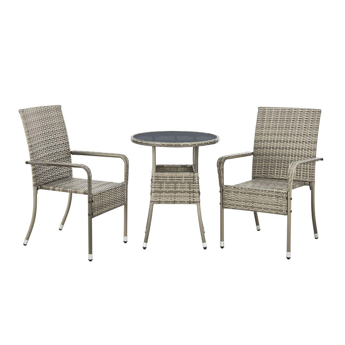 GARTENTISCH Yoro grau 60 cm - Grau, Kunststoff (60/60/73cm) - Juskys