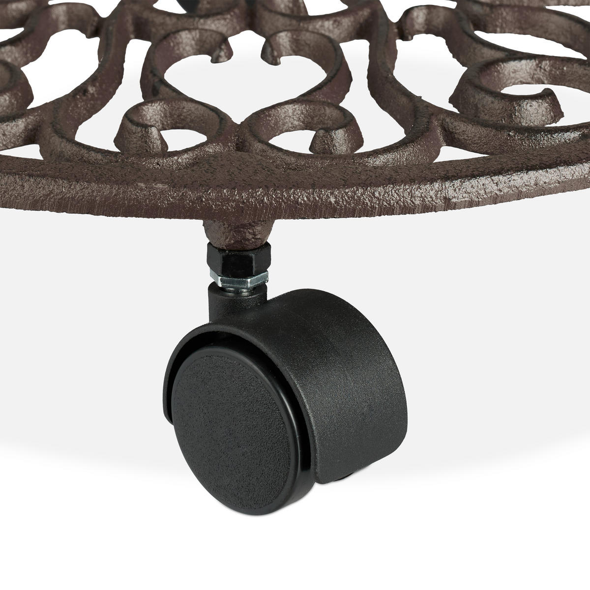 PFLANZENROLLER - Braun, Kunststoff/Metall (33.5/7.5/33.5cm) - Relaxdays