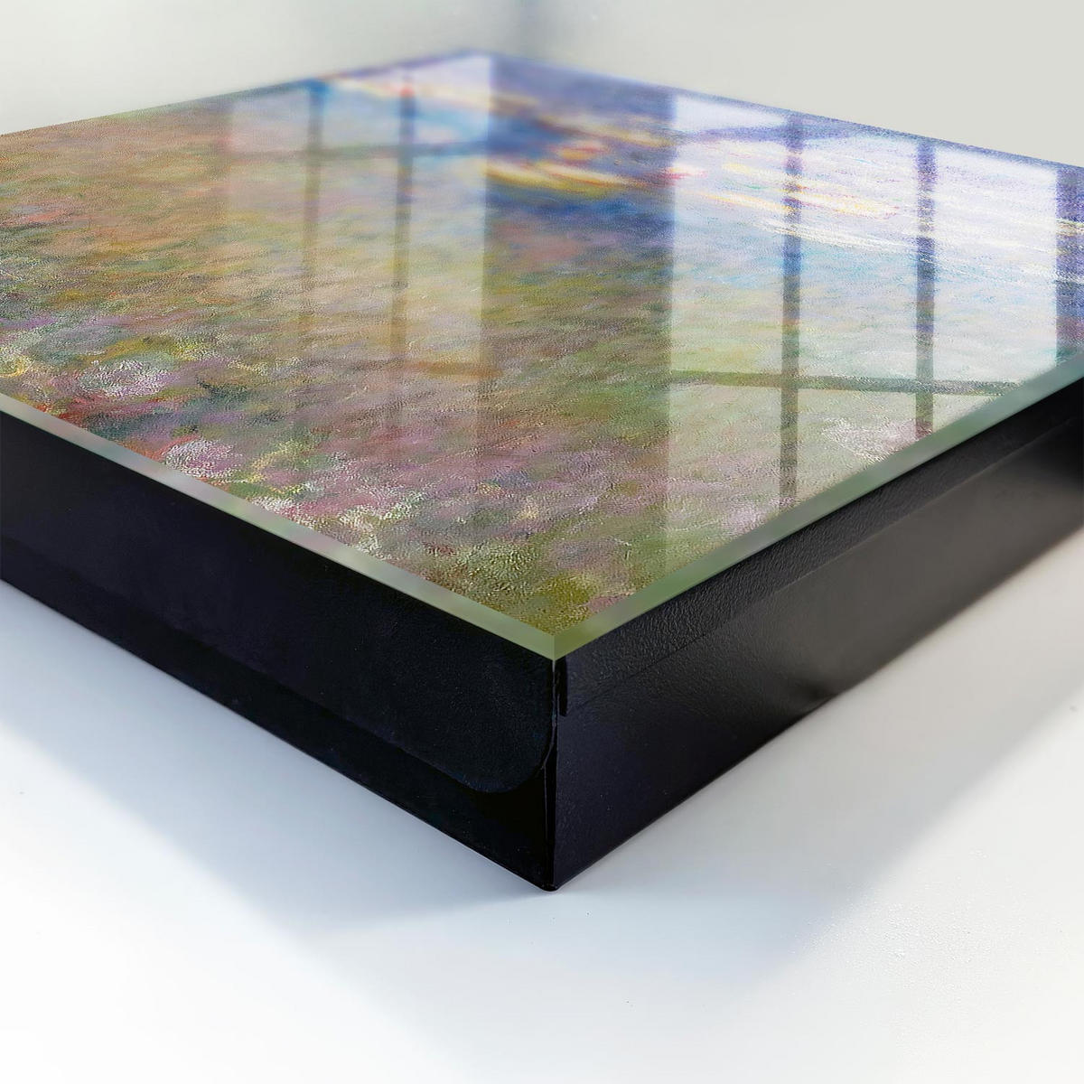 SCHLÜSSELBOX Schwarz 30x30 cm- Türöffnung nach rechts - Lilien Lilien - Lila, Metall (30/30/5cm) - TULUP