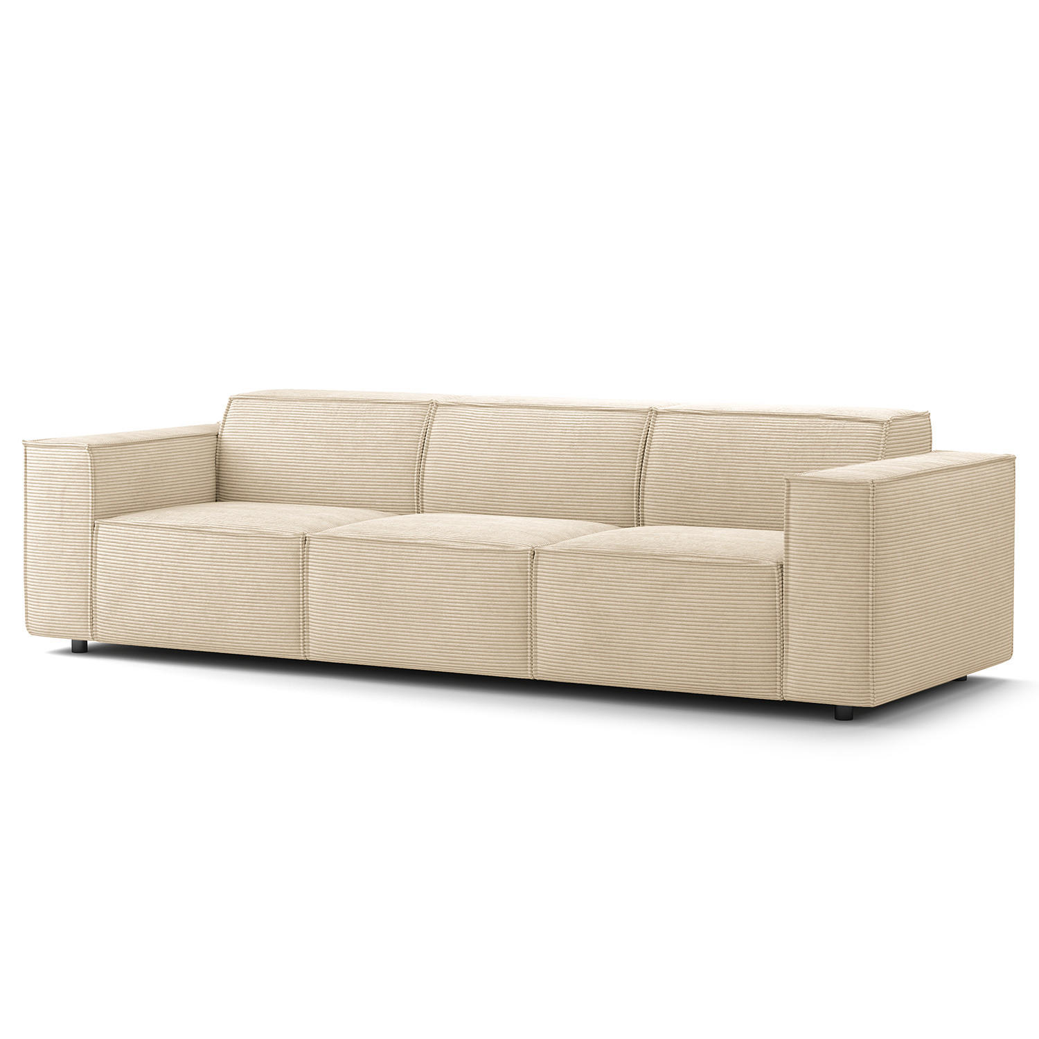 3-SITZER SOFA - Beige, Textil (260/70/96cm) - home24