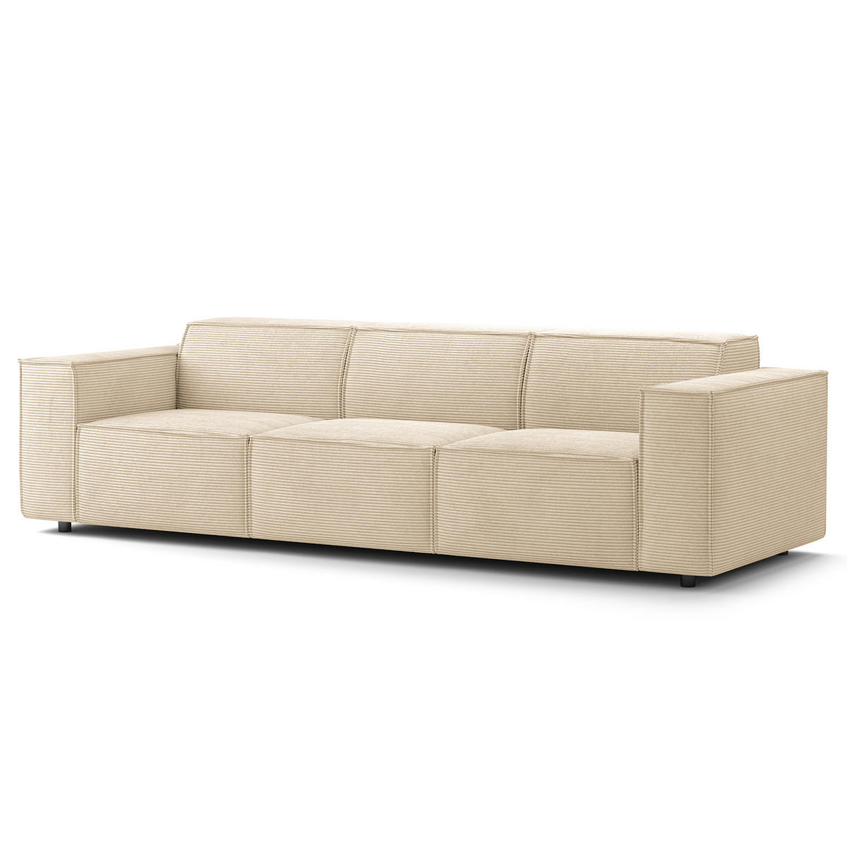3-SITZER SOFA - Beige, Textil (260/70/96cm) - home24