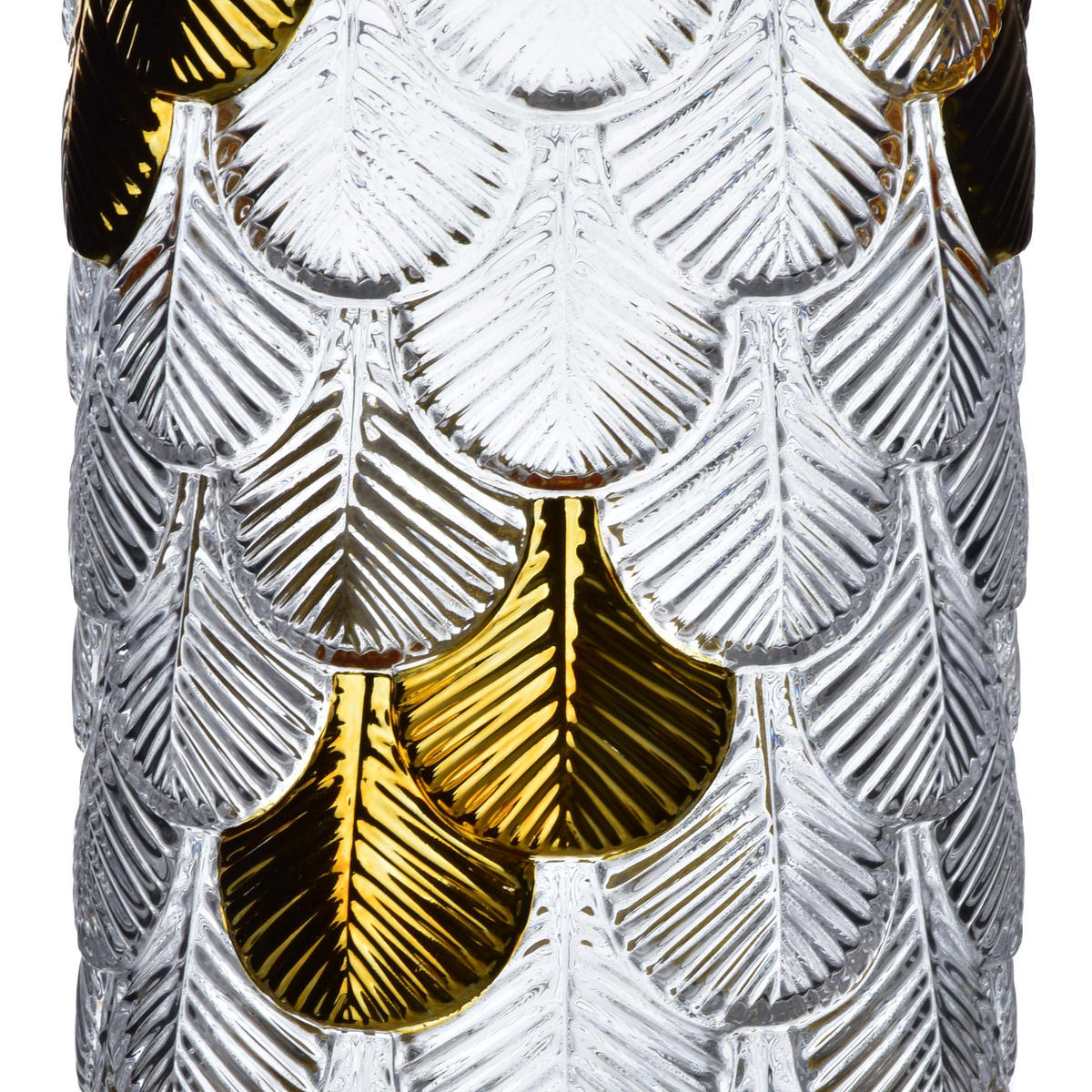 VASE Serenite Gold 12/12/30.5 cm Glas - Goldfarben, Glas (30.5cm) - Mondex